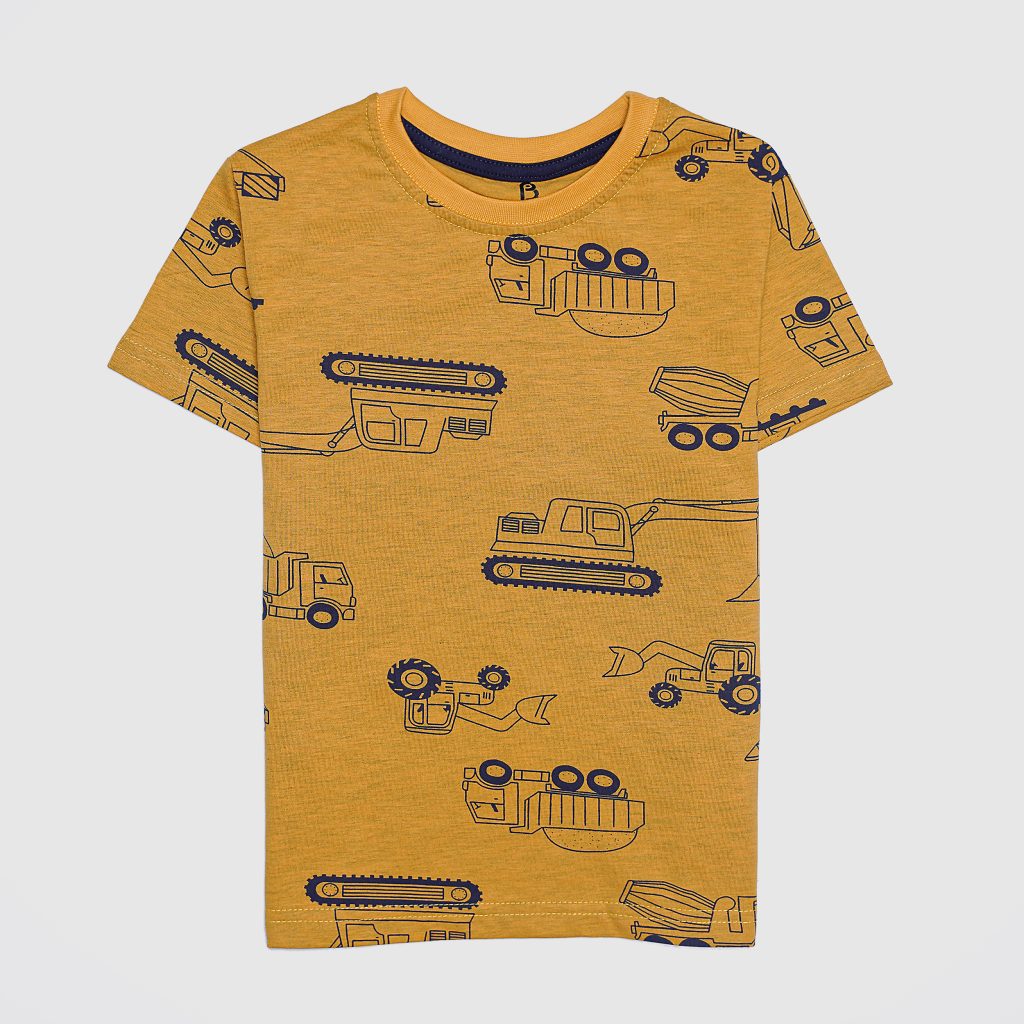 تی شرت شلوارک پسرانه مدل ماشین سنگین 2